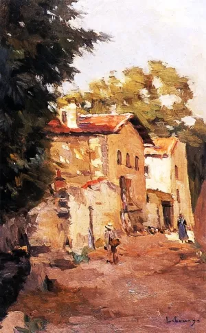 Village of Clermont Oil painting by Albert Lebourg