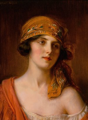 A Fashionable Beauty by Albert Lynch Oil Painting