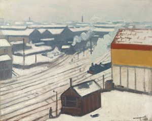La Gare Montparnasse Sous La Neige by Albert Marquet Oil Painting