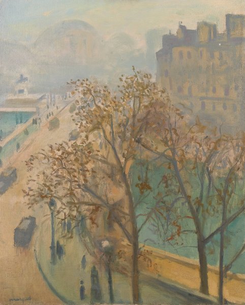 Main Product Photo of Le Pont-Neuf, Brume D'automne  Painting by Albert Marquet