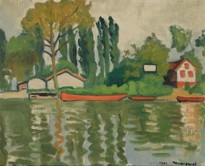 Les Peupliers a Villennes by Albert Marquet Oil Painting