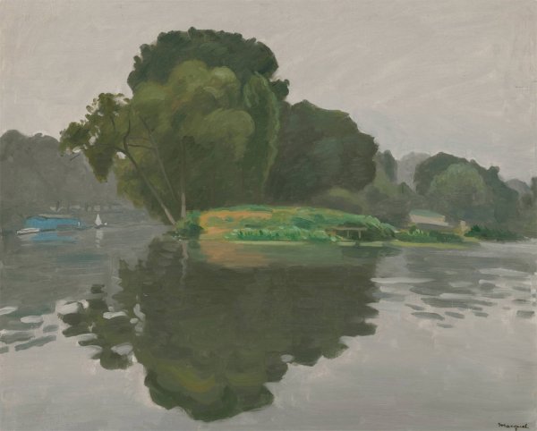 Main Product Photo of L'ile, Poissy  Painting by Albert Marquet