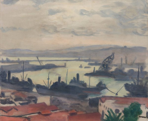 Main Product Photo of Port D'alger Painting by Albert Marquet