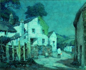 A Devon Village by Albert Moulton Foweraker Oil Painting