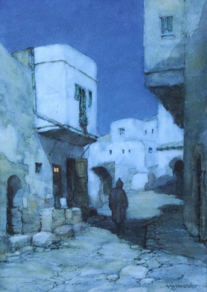 A Moonlit Street, North Africa