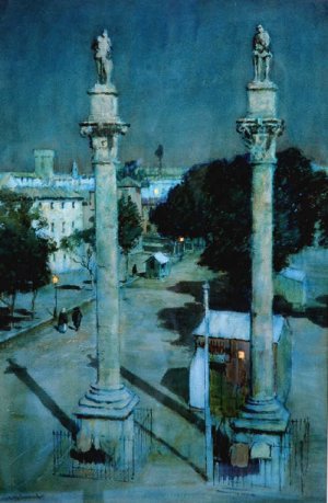 Almeda de Hercules, Seville Oil painting by Albert Moulton Foweraker