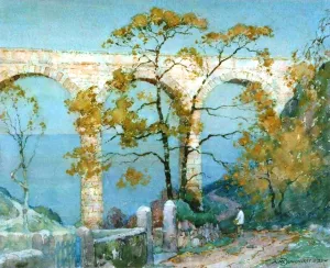 Carbis Bay by Albert Moulton Foweraker Oil Painting