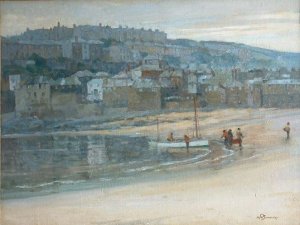 Evening, St.Ives by Albert Moulton Foweraker Oil Painting