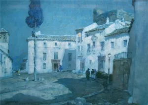 Moonlight - Antequera by Albert Moulton Foweraker - Oil Painting Reproduction