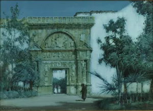 Moonlight, Cordoba Oil painting by Albert Moulton Foweraker