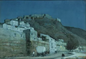 Moonlight, Malaga, Spain painting by Albert Moulton Foweraker