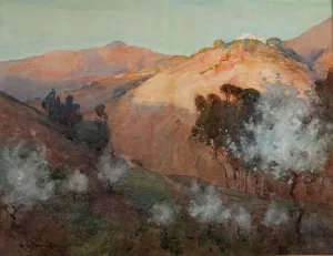 Mountain Landscape by Albert Moulton Foweraker Oil Painting
