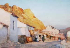 Spanish Village in the Sierras by Albert Moulton Foweraker - Oil Painting Reproduction