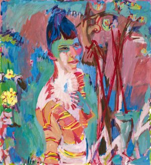 Bust Of A Coloured Girl by Albert Muller Oil Painting