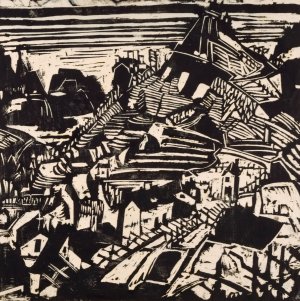 Dorf im Tessin by Albert Muller Oil Painting