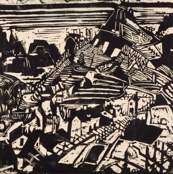 Main Product Photo of Dorf im Tessin  Painting by Albert Muller
