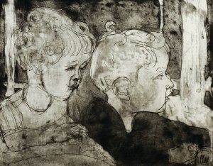 Kaspar und Judith II by Albert Muller Oil Painting