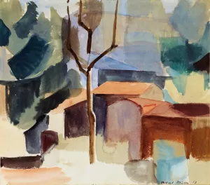 Tessiner Hauser by Albert Muller Oil Painting