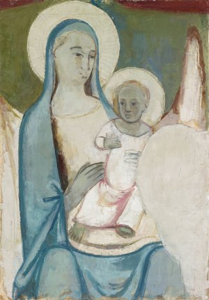 The Virgin And Child by Albert Muller Oil Painting