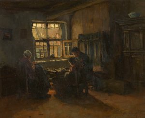 Interior by Albert Neuhuys Oil Painting
