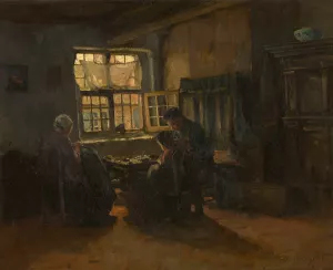 Interior by Albert Neuhuys Oil Painting