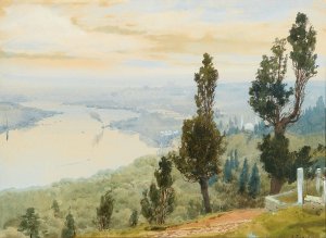 A View of Istanbul from Eyup Cemetery by Albert Nikolaevich Benois Oil Painting