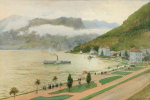 Der Luganer See by Albert Nikolaevich Benois Oil Painting