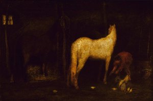 In the Stable by Albert Pinkham Ryder Oil Painting