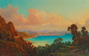 Blick In Die Bucht Von Triest Oil painting by Albert Rieger