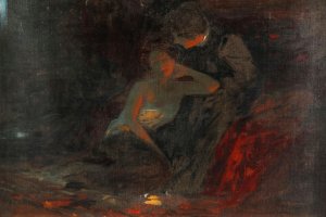 Liebespaar by Albert Ritzberger Oil Painting
