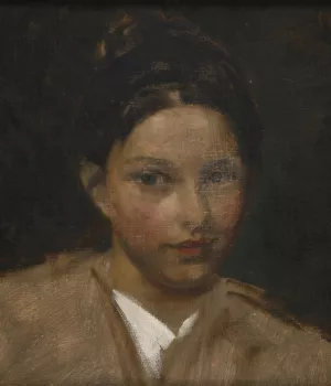 Madchenportrat by Albert Ritzberger Oil Painting