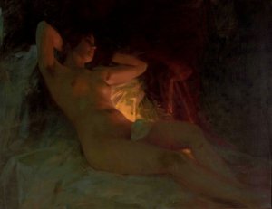 Nude by Albert Ritzberger Oil Painting