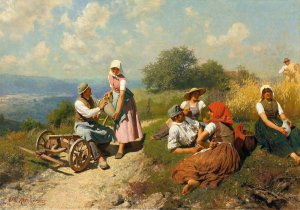 Prachtvolle Sommerlandschaft Im Alpenvorland by Albert Ritzberger Oil Painting