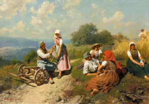 Prachtvolle Sommerlandschaft Im Alpenvorland by Albert Ritzberger Oil Painting