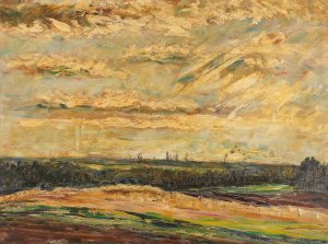 Landschaft bei Bremerhaven by Albert Schiestl-Arding Oil Painting