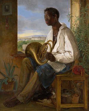 Portrait of Emmanuel Rio by Albert Schindler Oil Painting