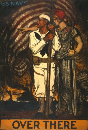 Over there - U.S. Navy by Albert Sterner Oil Painting