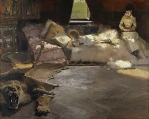 The Storybook by Albert Von Keller Oil Painting