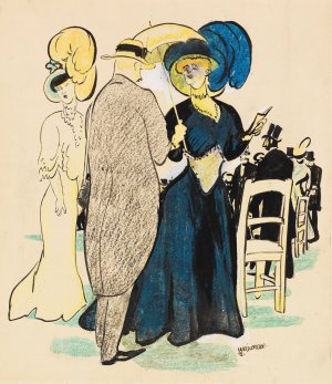 Feine Gesellschaft by Albert Weisgerber Oil Painting
