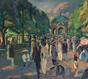 Im Munchner Hofgarten by Albert Weisgerber Oil Painting