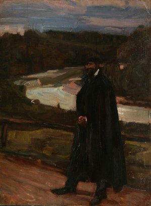 Mann im Isartal by Albert Weisgerber Oil Painting
