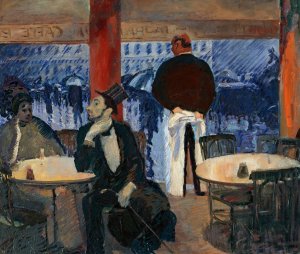 Parisian Cafe by Albert Weisgerber Oil Painting