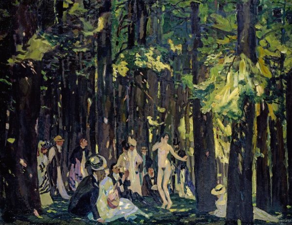 Main Product Photo of Sommertag  Painting by Albert Weisgerber