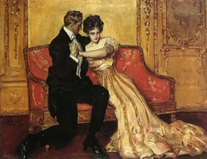 The Marriage Proposal by Albert Wenzell Oil Painting