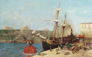 Am Goldenen Horn by Alberto Pasini Oil Painting