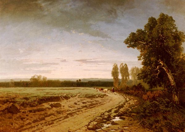 Main Product Photo of Going To The Pasture, Early Morning Painting by Alberto Pasini