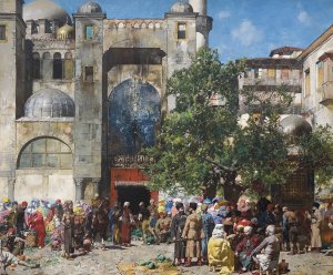 Mercato in Oriente by Alberto Pasini Oil Painting