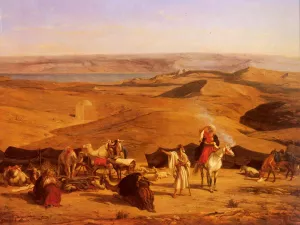 The Desert Encampment Oil painting by Alberto Pasini