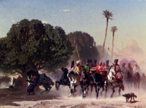 The Horse Guard by Alberto Pasini Oil Painting