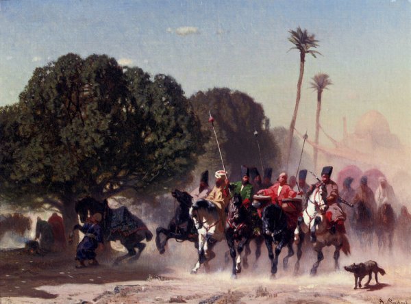 Main Product Photo of The Horse Guard Painting by Alberto Pasini